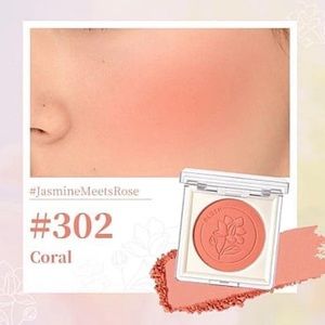 New Focallure Pink Coral Orange Powder Blush #302 Asian Makeup